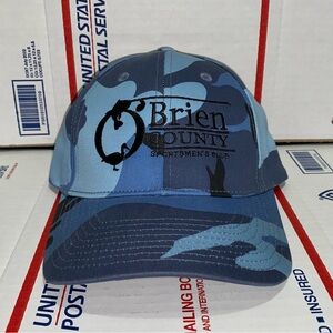 Blue Camo cap camouflage O'Brien county Sportsmen's Club Hat Iowa sports hunt co
